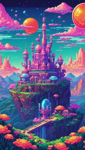 mushroom landscape,fantasy city,3d fantasy,mushroom island,futuristic landscape,fantasy world,fantasy landscape,fairy world,alien world,dream world,alien planet,lagoon,ancient city,colorful city,bird kingdom,citadel,fairy village,space port,mountain world,fantasia,Conceptual Art,Sci-Fi,Sci-Fi 04