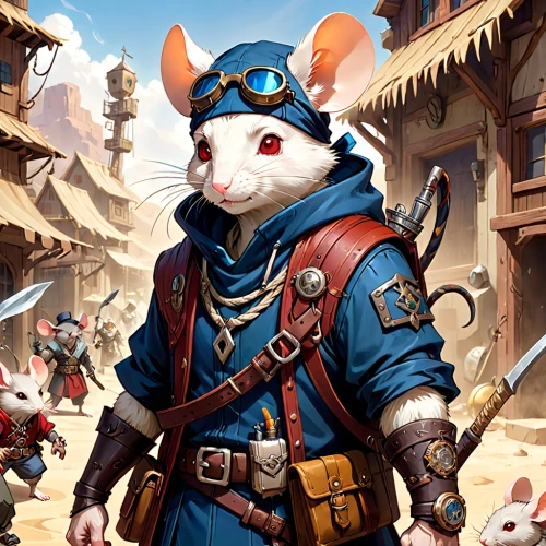 adventurer,rataplan,color rat,year of the rat,rat na,rat,jerboa,musketeer,game illustration,mice,cat warrior,rodentia icons,massively multiplayer online role-playing game,gerbil,straw mouse,vintage mice,mouse,white footed mouse,pirate,kobold,Anime,Anime,Traditional