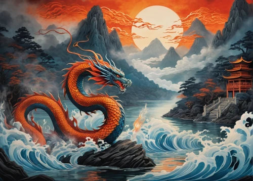 chinese dragon,dragon li,dragon boat,painted dragon,dragon fire,dragon of earth,golden dragon,dragon bridge,dragon,chinese art,oriental painting,dragons,wyrm,dragon design,fire and water,god of the sea,china,world digital painting,chinese clouds,chinese background,Illustration,Black and White,Black and White 15