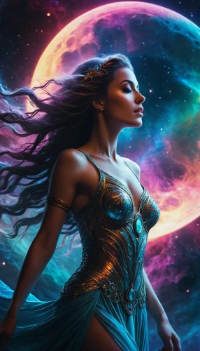 fantasy woman,fantasy picture,zodiac sign libra,fantasy art,horoscope libra,celestial bodies,the enchantress,celestial body,the zodiac sign pisces,violinist violinist of the moon,fantasy portrait,celestial,queen of the night,fantasia,andromeda,sci fiction illustration,cg artwork,libra,moana,3d fantasy,Photography,General,Fantasy