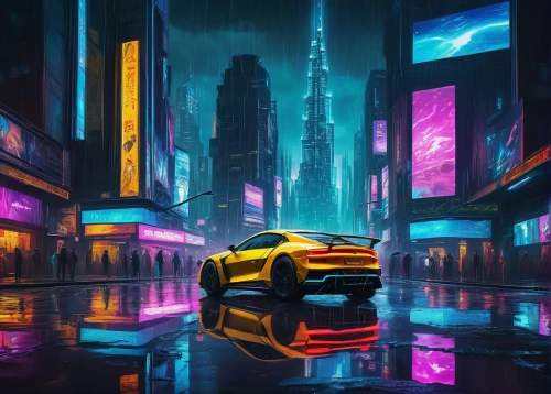 cityscape,cyberpunk,3d car wallpaper,futuristic,futuristic landscape,colorful city,lamborghini urus,toyota supra,zenvo-st,neon arrows,metropolis,toyota ae85,city car,yellow car,futuristic car,lamborghini,shanghai,merc,fantasy city,neon,Art,Artistic Painting,Artistic Painting 03