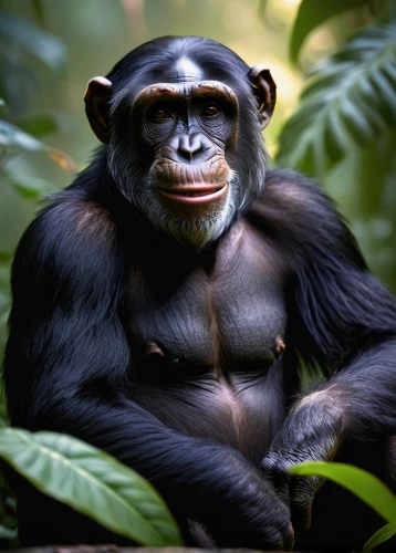 common chimpanzee,chimpanzee,bonobo,chimp,primate,ape,great apes,gorilla,siamang,tufted capuchin,white-fronted capuchin,white-headed capuchin,celebes crested macaque,cercopithecus neglectus,primates,crab-eating macaque,the thinker,anthropomorphized animals,macaque,langur,Illustration,American Style,American Style 14