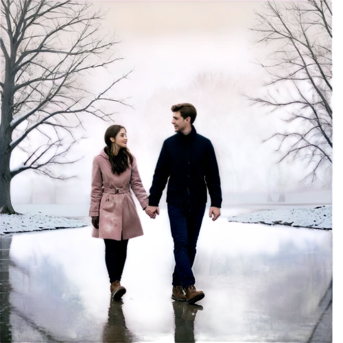 flightless bird,before sunrise,the model of the notebook,the stake,snow scene,winter background,two people,flightless,twilight,beautiful couple,the snow falls,film poster,young couple,love in the mist,romantic scene,twiliight,photo painting,vintage couple silhouette,walk on water,love couple,Illustration,Retro,Retro 16