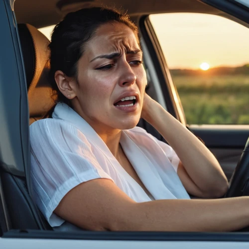 stressed woman,woman in the car,driving assistance,drivers who break the rules,accident pain,ban on driving,car breakdown,scared woman,depressed woman,anxiety disorder,girl in car,car alarm,child crying,tinnitus,auto sales,auto financing,menopause,car communication,sad woman,vehicle wreck,Photography,General,Realistic