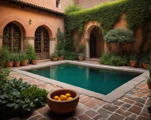 courtyard,riad,patio,inside courtyard,marrakesh,moroccan pattern,spanish tile,pool house,terracotta tiles,alhambra,hacienda,marrakech,provencal life,tuscan,luxury property,morocco,landscape designers sydney,outdoor pool,casa fuster hotel,persian architecture,Photography,General,Fantasy