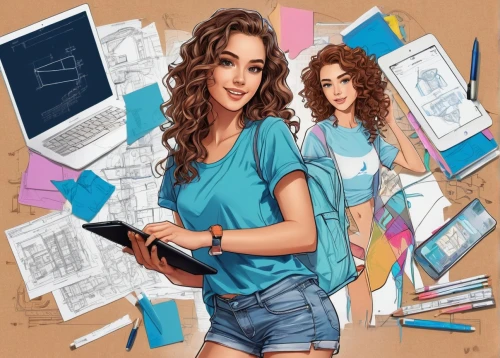 girl studying,correspondence courses,illustrator,girl at the computer,bookkeeper,fashion vector,girl drawing,study,sci fiction illustration,bookkeeping,school items,student,book cover,tutor,students,student information systems,office worker,folders,photoshop school,writing-book,Unique,Design,Blueprint