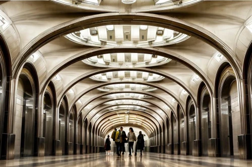 grand central terminal,grand central station,hall of nations,union station,train station passage,under the moscow city,subway station,art deco,corridor,metro station,train tunnel,the center of symmetry,vanishing point,tunnel,symmetrical,iranian architecture,vault,south station,central station,saintpetersburg