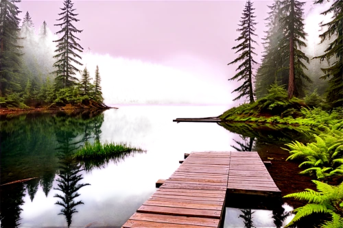 landscape background,wooden bridge,background view nature,cartoon video game background,coniferous forest,forest landscape,wooden pier,forest background,nature landscape,spruce forest,log bridge,virtual landscape,world digital painting,foggy forest,fantasy landscape,foggy landscape,temperate coniferous forest,3d background,beautiful lake,tranquility,Illustration,Realistic Fantasy,Realistic Fantasy 40