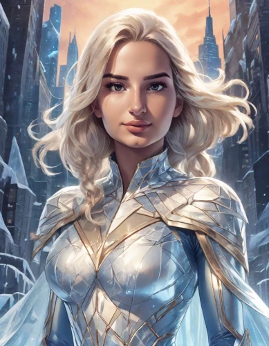 the snow queen,elsa,ice queen,white rose snow queen,winterblueher,fantasy portrait,fantasy woman,ice princess,suit of the snow maiden,heroic fantasy,samara,eternal snow,aurora,goddess of justice,cg artwork,eufiliya,lena,white walker,elaeis,della,Digital Art,Comic