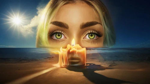 the eyes of god,photo manipulation,photoshop manipulation,photomanipulation,sun eye,dali,et,headlights,digital art,media concept poster,women's eyes,eye,world digital painting,illusion,baku eye,digital creation,ufo,third eye,3d fantasy,eyes