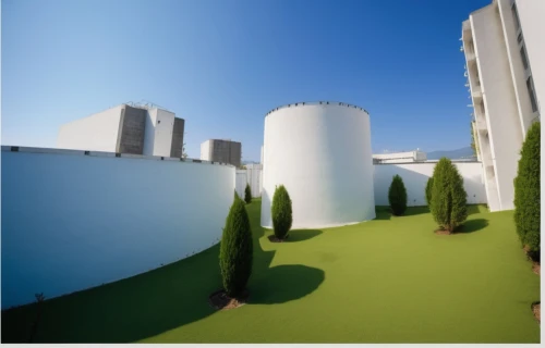 cooling towers,panoramical,cooling tower,roof landscape,silo,sewage treatment plant,concrete plant,wastewater treatment,nuclear power plant,renewable enegy,residential tower,sky apartment,virtual landscape,storage tank,3d rendering,roof garden,thermal power plant,urban towers,archidaily,3d model,Photography,General,Realistic