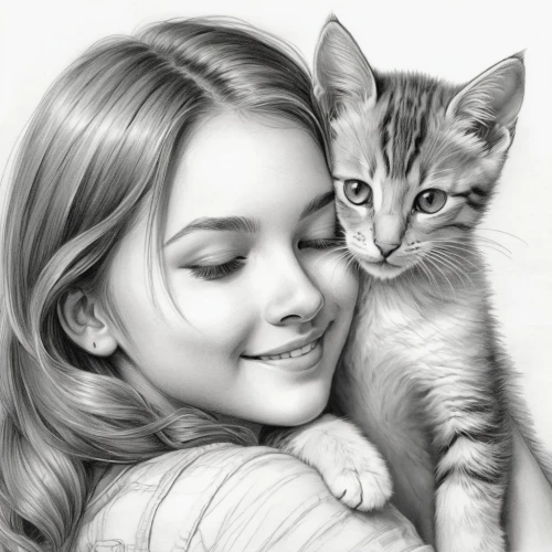 drawing cat,cat lovers,cute cartoon image,romantic portrait,cute cat,tenderness,pencil drawings,pencil drawing,tabby cat,cat love,red tabby,cat line art,cat cartoon,kitten,cat image,my beloved cat,cat drawings,tabby kitten,pet,domestic cat