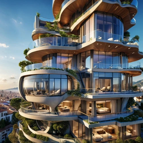 residential tower,futuristic architecture,penthouse apartment,sky apartment,hotel barcelona city and coast,monaco,hotel w barcelona,skyscapers,eco-construction,balcony garden,modern architecture,condominium,paris balcony,balconies,mixed-use,block balcony,multi-storey,luxury real estate,urban towers,monte carlo,Photography,General,Realistic