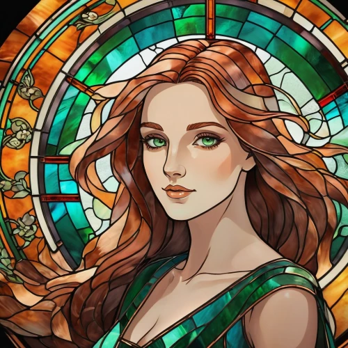 stained glass,celtic queen,merida,emerald,fae,virgo,art nouveau,minerva,transistor,malachite,clary,elven,chrystal,artemis,rusalka,poison ivy,dryad,jessamine,sorceress,fantasy portrait,Unique,Paper Cuts,Paper Cuts 08