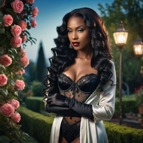 jasmine bush,agent provocateur,jasmine sky,santana,bella rosa,ebony,tiana,west indian jasmine,jasmine virginia,maria bayo,black woman,fantasy woman,femme fatale,ivy,queen of the night,burlesque,black women,african american woman,black rose,black jane doe,Photography,General,Fantasy