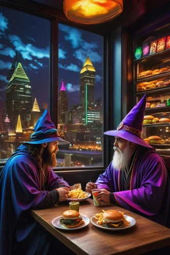 wizards,gnomes at table,wizard,gnomes,witches' hats,the wizard,fantasy picture,scandia gnomes,monks,world digital painting,wizardry,potions,magical adventure,wise men,elves,gandalf,fantasy art,ball fortune tellers,hogwarts,witches,Conceptual Art,Fantasy,Fantasy 30