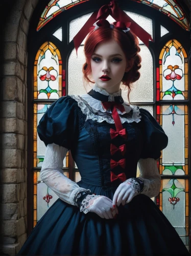 gothic fashion,victorian style,victorian lady,gothic portrait,gothic woman,victorian,gothic style,gothic dress,victorian fashion,queen of hearts,gothic,dark gothic mood,redhead doll,the victorian era,vampire lady,goth woman,vampire woman,blood church,tudor,overskirt,Conceptual Art,Daily,Daily 02
