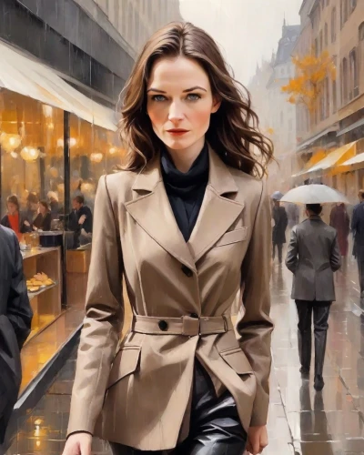 woman walking,businesswoman,woman in menswear,business woman,black coat,overcoat,women fashion,spy visual,trench coat,white-collar worker,fashion vector,spy,pedestrian,photoshop manipulation,bussiness woman,girl walking away,city ​​portrait,fashion street,menswear for women,woman shopping,Digital Art,Impressionism