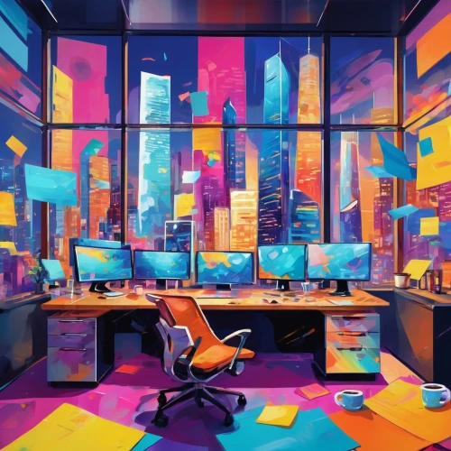 blur office background,computer room,modern office,creative office,computer art,abstract corporate,colorful city,offices,computer desk,computer workstation,cube background,study room,cubes,working space,desktop computer,office desk,desk,computer,tetris,panoramical,Conceptual Art,Oil color,Oil Color 20