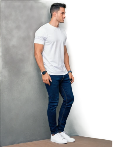 male model,men's wear,men clothes,jeans background,long-sleeved t-shirt,male poses for drawing,advertising figure,carpenter jeans,white clothing,premium shirt,boy model,standing man,mens shoes,isolated t-shirt,khaki pants,jeans pattern,active shirt,cutout,image manipulation,portrait background,Illustration,Realistic Fantasy,Realistic Fantasy 12