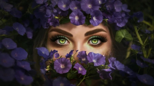 iris,purple irises,violet eyes,wisteria,irises,girl in flowers,lilacs,dryad,lilac arbor,women's eyes,the lavender flower,rapunzel,wild iris,lupines,faerie,fae,flora,elven flower,frame flora,violet flowers