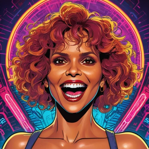 vector illustration,vector art,disco,80s,cg artwork,retro woman,chaka,nova,valerian,vector girl,sci fiction illustration,phone icon,afro-american,life stage icon,vector graphic,afroamerican,power icon,penny,pinball,70's icon,Conceptual Art,Sci-Fi,Sci-Fi 27