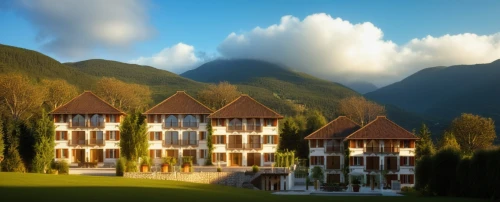 townhouses,3d rendering,alpine village,mountain settlement,building valley,bendemeer estates,eco hotel,apartment buildings,apartment complex,new housing development,aurora village,north american fraternity and sorority housing,mountain village,apartment building,house in mountains,render,hanging houses,resort town,house in the mountains,ski resort,Photography,General,Realistic