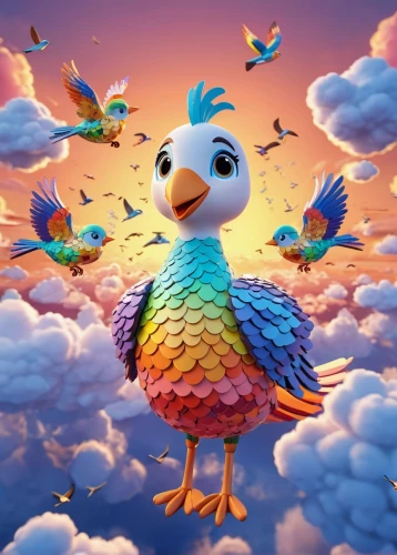 bird in the sky,weathercock,pato,sun parakeet,cockerel,bird flying,bird bird kingdom,bird png,colorful birds,landfowl,dodo,big bird,bird kingdom,laughing bird,beautiful bird,avian,chicken bird,exotic bird,bird fly,flapping,Unique,3D,3D Character