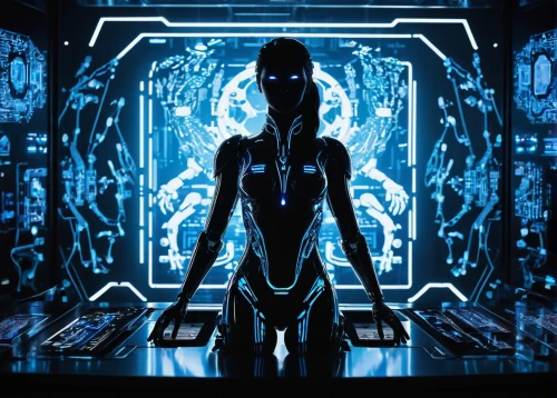 electro,cyber,uv,cyborg,futuristic,droid,avatar,echo,neon body painting,neon human resources,valerian,matrix,nova,terminator,sci-fi,sci - fi,sci fi,ilightmarine,portal,scifi,Illustration,Black and White,Black and White 33