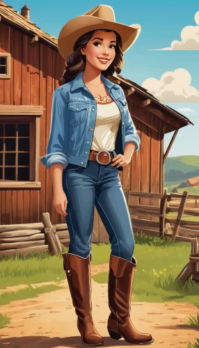 countrygirl,farm girl,country-western dance,american frontier,western,heidi country,cowgirl,farmer,western riding,farm background,farm pack,farmworker,country style,ranch,country,country dress,montana,cowgirls,farm set,game illustration,Unique,Design,Sticker