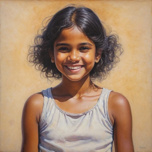 child portrait,girl portrait,a girl's smile,girl with cloth,portrait of a girl,indian girl,oil painting on canvas,girl in cloth,oil painting,indian art,girl with bread-and-butter,mystical portrait of a girl,child girl,indian girl boy,little girl in wind,girl child,girl sitting,oil on canvas,girl in a long,indian woman,Illustration,Paper based,Paper Based 08