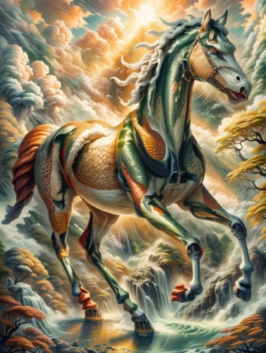 pegasus,unicorn art,colorful horse,alpha horse,carnival horse,horse running,galloping,unicorn background,dream horse,equine,carousel horse,fantasy picture,fantasy art,fire horse,painted horse,weehl horse,two-horses,centaur,horseman,golden unicorn