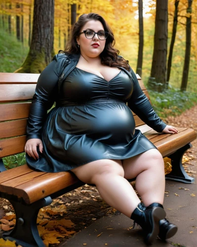 plus-size model,gordita,plus-size,plus-sized,park bench,fat,female model,keto,woman eating apple,woman sitting,her,sexy woman,femme fatale,silphie,autumn photo session,bench,kim,picnic table,goth woman,latex clothing,Photography,General,Natural