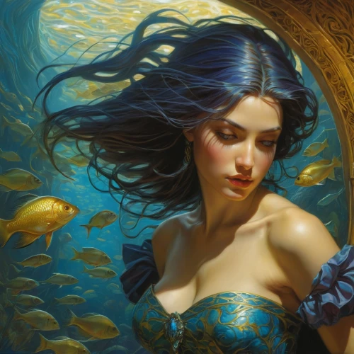 merfolk,the sea maid,mermaid background,believe in mermaids,mermaid,mermaid vectors,underwater background,fantasy art,fantasy portrait,blue enchantress,gold foil mermaid,mermaids,water nymph,let's be mermaids,the zodiac sign pisces,pisces,underwater world,underwater fish,siren,sea fantasy,Illustration,Realistic Fantasy,Realistic Fantasy 03