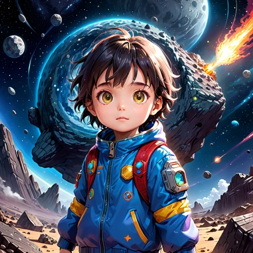 astronaut,lunar,astronomer,space art,luna,meteora,cg artwork,kids illustration,little planet,moon and star background,lost in space,cosmonaut,astronomical,game illustration,earth rise,sci fiction illustration,meteor,children's background,space suit,laika,Anime,Anime,General