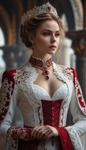 bodice,bridal clothing,queen of hearts,ball gown,victorian lady,celtic queen,elizabeth i,cinderella,bridal dress,tudor,regal,women's clothing,bridal jewelry,corset,girl in a historic way,wedding dresses,suit of the snow maiden,women clothes,tiara,white rose snow queen,Photography,General,Fantasy