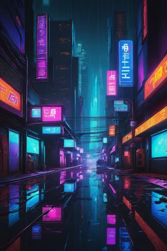 cyberpunk,tokyo city,tokyo,shinjuku,taipei,vapor,neon arrows,colorful city,shanghai,hong kong,cityscape,neon,aesthetic,futuristic,urban,neon lights,retro background,metropolis,kowloon,abstract retro,Illustration,American Style,American Style 03