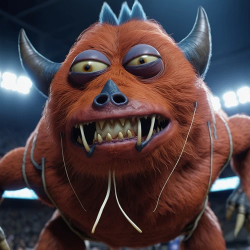 the mascot,mascot,devil,krampus,satan,arena football,snarling,high school football,fire devil,swamp football,big mouth,demon,scorch,cgi,imp,head coach,meatloaf,lion's coach,devils,monstrosity,Photography,General,Realistic