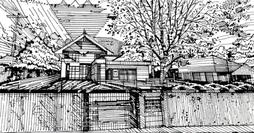 house drawing,wooden houses,houses clipart,garden buildings,cottages,houses,pen drawing,beach huts,picket fence,garden elevation,garden design sydney,timber house,house roofs,crosshatch,escher village,row of houses,roofs,huts,wooden hut,white picket fence,Design Sketch,Design Sketch,None