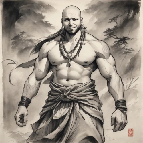 indian monk,sadhu,xing yi quan,yi sun sin,hanuman,vajrasattva,guru,ramayan,monk,vishuddha,theravada buddhism,sadhus,shiva,tai qi,ramayana,dharma,buddhist monk,kongas,shaolin kung fu,qi-gong,Digital Art,Ink Drawing