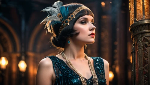 flapper,great gatsby,art deco woman,gatsby,roaring 20's,roaring twenties,headpiece,the carnival of venice,victorian lady,art deco,fashionista from the 20s,the hat of the woman,downton abbey,athena,vintage woman,celtic queen,cleopatra,flapper couple,accolade,the enchantress,Photography,General,Fantasy