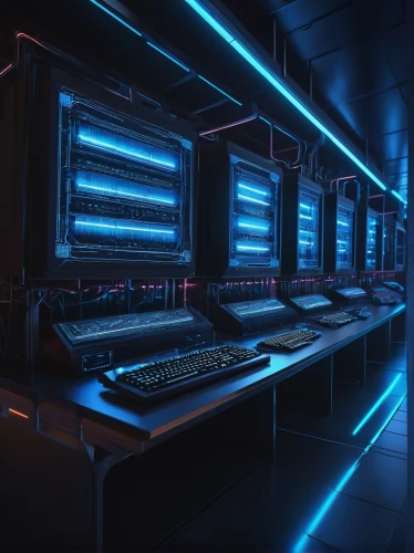 the server room,data center,3d render,computer room,computer cluster,fractal design,crypto mining,render,cyber,computer workstation,barebone computer,cyberspace,lan,3d rendered,monitor wall,3d background,monitors,cybertruck,servers,rendering,Conceptual Art,Daily,Daily 19