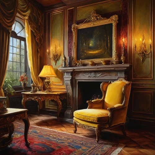 sitting room,ornate room,danish room,meticulous painting,billiard room,wade rooms,antique furniture,paintings,great room,royal interior,reading room,neoclassical,napoleon iii style,study room,breakfast room,interiors,wing chair,playing room,stately home,consulting room,Conceptual Art,Daily,Daily 34