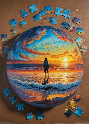 jigsaw puzzle,puzzle pieces,puzzle piece,puzzle,mechanical puzzle,circular puzzle,sand art,plate full of sand,kaleidoscope art,glass painting,lego frame,rubik's cube,board in front of the head,picture puzzle,rubik,wood art,ernő rubik,meeple,silhouette art,oil painting on canvas,Illustration,Paper based,Paper Based 18