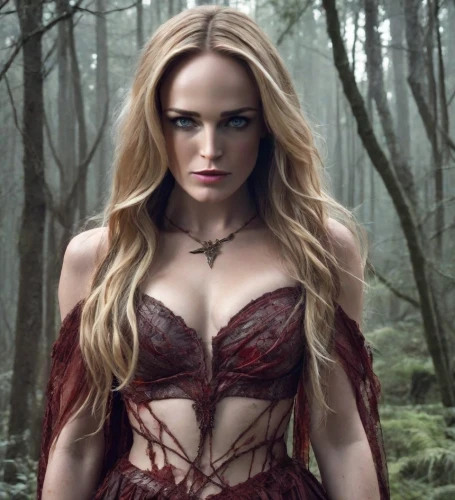 the enchantress,celtic queen,huntress,red riding hood,vampire woman,fae,elven,sorceress,scarlet witch,little red riding hood,fantasy woman,vampire lady,evil woman,fairy queen,sarah walker,the witch,dark elf,elenor power,dryad,priestess,Photography,Realistic