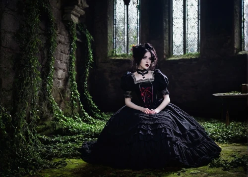 gothic fashion,gothic dress,gothic woman,gothic portrait,gothic style,gothic,dark gothic mood,victorian lady,goth woman,victorian style,goth,witch house,alice,celtic queen,fairy tale character,goth subculture,goth like,fairy tale,gothic architecture,fairy queen,Art,Classical Oil Painting,Classical Oil Painting 35