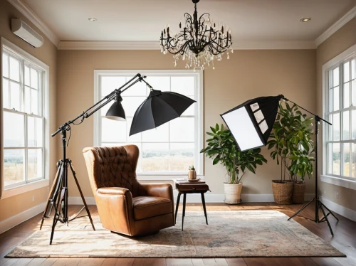 the living room of a photographer,visual effect lighting,photography studio,product photography,floor lamp,photo equipment with full-size,scene lighting,product photos,canon speedlite,photo studio,still life photography,chair and umbrella,studio light,lighting accessory,track lighting,light stand,tabletop photography,photo shoot for two,table lamps,portrait photographers,Illustration,Paper based,Paper Based 11