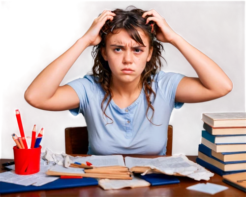 stressed woman,correspondence courses,girl studying,bookkeeping,online courses,to study,adult education,online classes,homework,management of hair loss,college students,online learning,distance learning,tutoring,anxiety disorder,financial education,bookkeeper,school work,textbooks,the girl studies press,Illustration,Realistic Fantasy,Realistic Fantasy 19