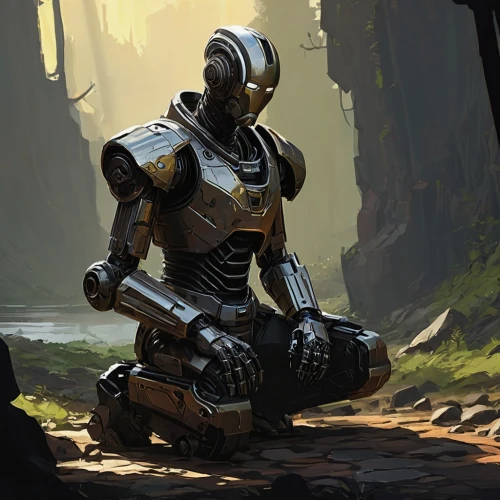 c-3po,tau,droid,knight armor,paladin,mech,droids,cg artwork,bot,mecha,sentinel,bumblebee,bolt-004,concept art,sci fi,ranger,armor,minibot,crusader,boba fett,Conceptual Art,Sci-Fi,Sci-Fi 01