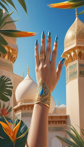 jewelry（architecture）,palm reading,hand of fatima,palm of the hand,rem in arabian nights,fatma's hand,hand digital painting,arabic background,clock hands,ramadan background,arabian,on the palm,praying hands,giant hands,gold watch,white palm,pharaonic,the palm,orientalism,palm in palm,Conceptual Art,Fantasy,Fantasy 03